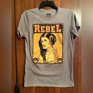 STAR WARS Princess Leia REBEL Tee Shirt Women's Fitted XL Mighty Fine